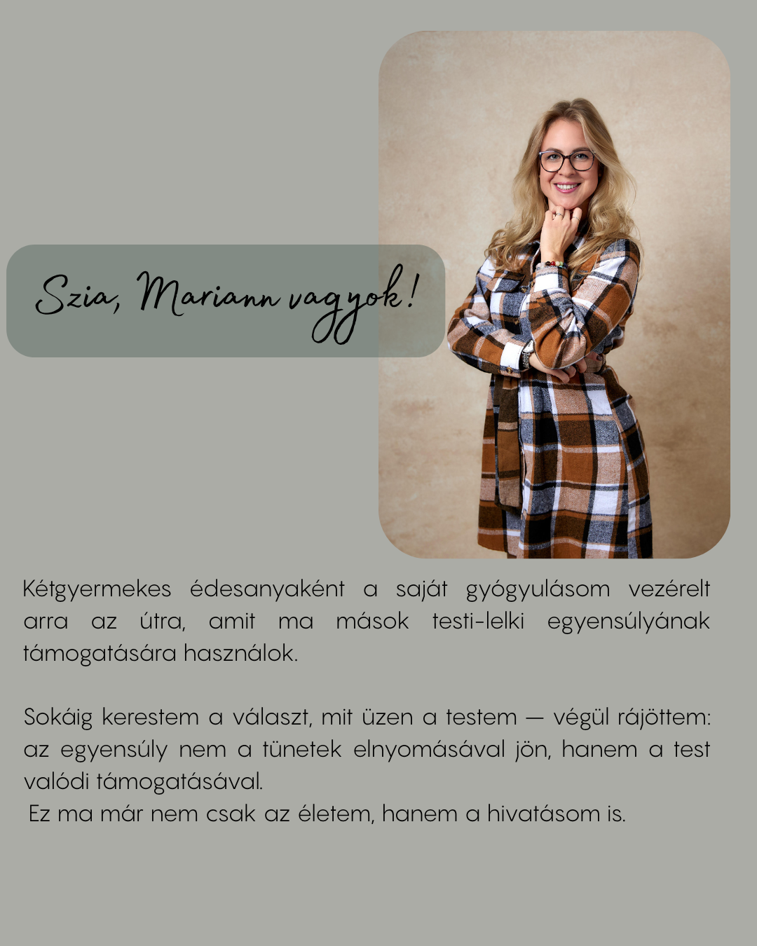 Szia, Mariann vagyok — bemutatkozó poszt