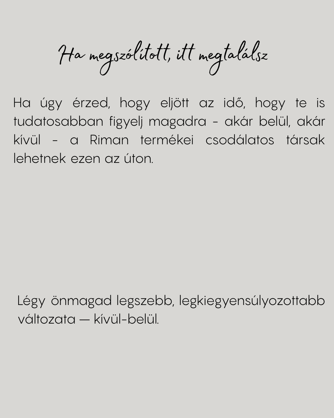 Ha megszólított, itt megtalálsz — CTA poszt